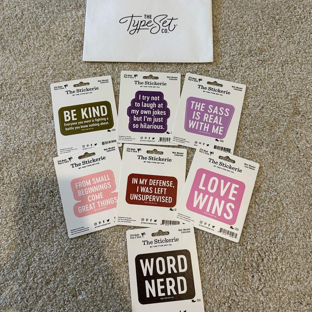 Inspirational Sticker Set - Multicolor